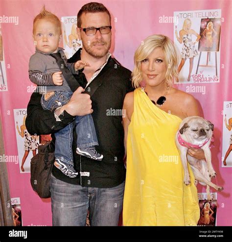 Tori Spelling, Dean McDermott and thier son Liam Aaron McDermot arrive ...