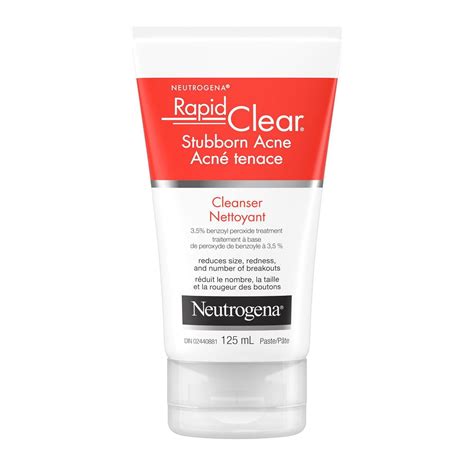 Neutrogena Rapid Clear Stubborn Acne Facial Cleanser, Benzoyl Peroxide ...