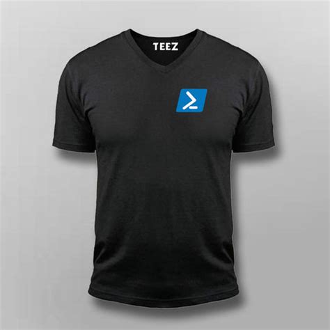 Powershell framework programming IT chest logo t shirt for Men - TEEZ.in