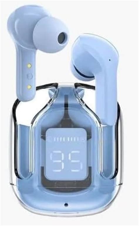 Ultrapod Max BLUE Earbud Headphones with Built-in Battery, Bluetooth 5. ...