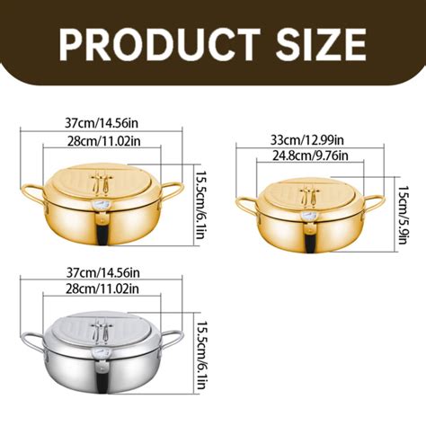 Ljstore Stainless Steel Tempura Fryer Japanese Deep Fryer Pot 2025 New ...