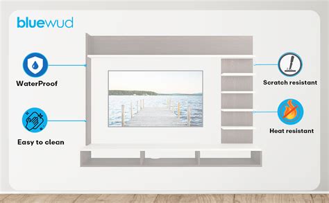 BLUEWUD Primax Grande Standard Engineering Wood Wall Mount TV ...