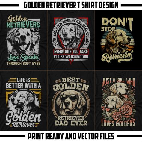 Golden retriever dog t shirt design, dog t shirt design, dog breed t ...