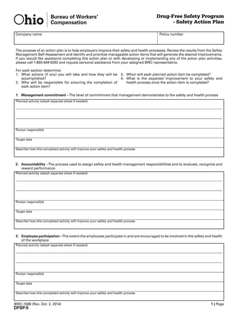 2014-2026 Form OH BWC-1588 DFSP-5 - Blank Fillable Template | Fill Out ...