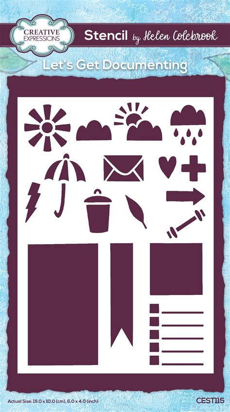 Creative Expressions Stencil 4"x6" By Helen Colebrook-Let's Get ...