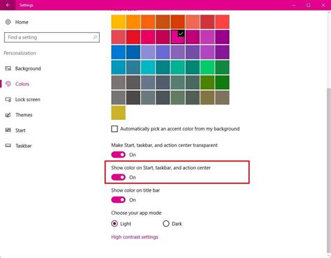 Image result for Taskbar Color Settings 2020