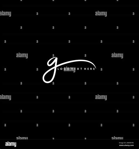 Hand Written Style Letter G monogram design, Hand Written Letter G logo, G logo, Letter G ...