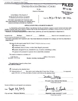 facebook search warrant template - Fill Out, Sign & Share Online ...