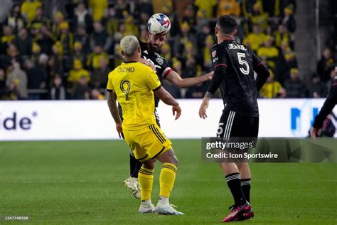 Steve Birnbaum of D.C. United heads the ball during the game between ...