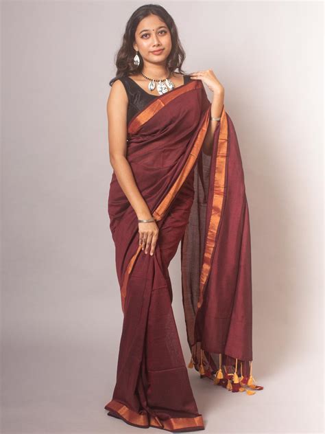 Bengal Cotton Khaadi Saree - 20437 – AEVUM