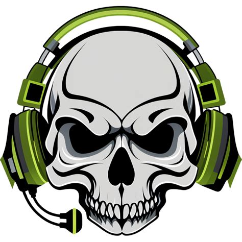 Skull with headphone shirt design. AI Generative 33885267 PNG