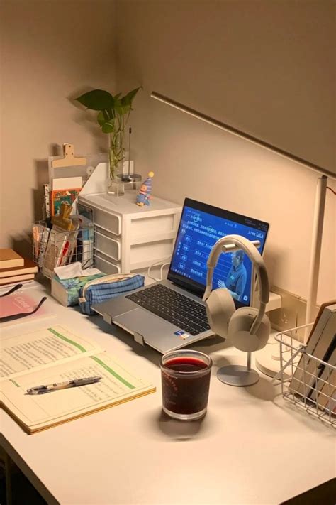 Cozy corner study desk in a small room