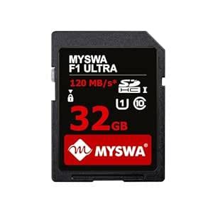MYSWA F1-SDHC Card SD Card 32GB_U1 120MB/s R for DSLR Cameras, for Full ...