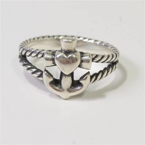 Silver 4.7g James Avery Anchor Heart Rope Ring | Property Room