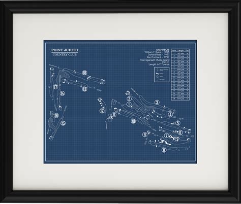 Point Judith Country Club Blueprint (Print) - GolfBlueprints