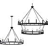 Buy Wellmet Black Wagon Wheel Chandelier, Farmhouse Industrial Country ...