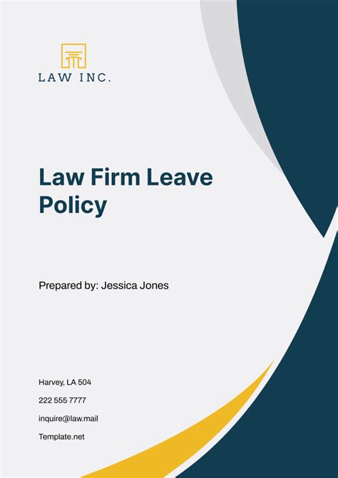 Free Law Firm Leave Policy Template to Edit Online