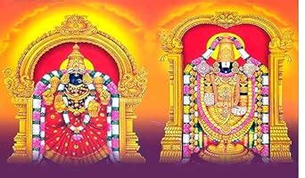 Backdropon Hindu Goddess Lakshmi & God Venkateshwara (a Form of Vishnu ...