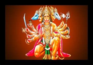 jog craft panchmukhi hanuman painting| panchmukhi hanuman photo frame ...