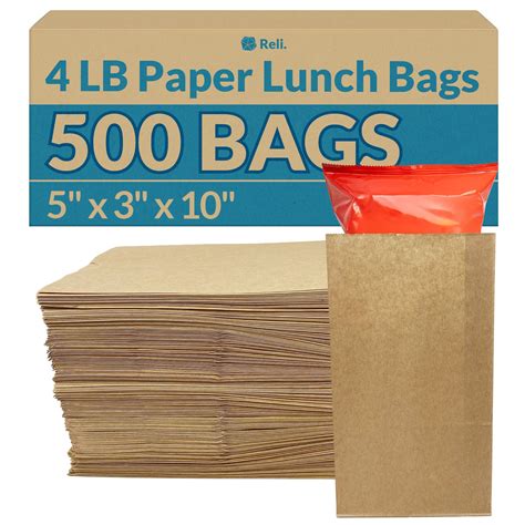 Snapklik.com : Brown Paper Bags 500 Count Paper Lunch Bags Ideal For ...