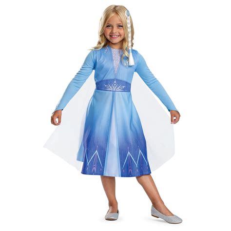 Buy Elsa Frozen 2 Dress & Braid Children's Fancy Dress Costume for GBP ...