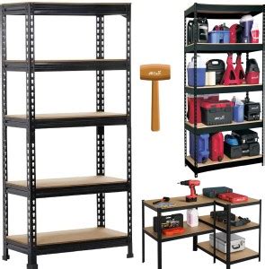 JD FRESH 05 Tier Iron Rack for Storage/Rivet Racks /Adjustable Shelf ...
