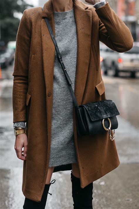 Zara Camel Wool Coat Topshop Grey Sweater Dress Chloe Faye Handbag ...