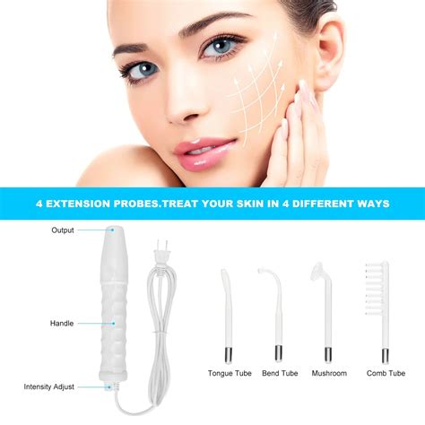 High frequency facial wand device set for skin care