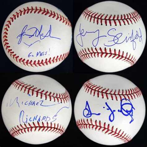 Lot Detail - Lot of Four Seinfeld Cast Signed OML Baseballs w/ Seinfeld ...