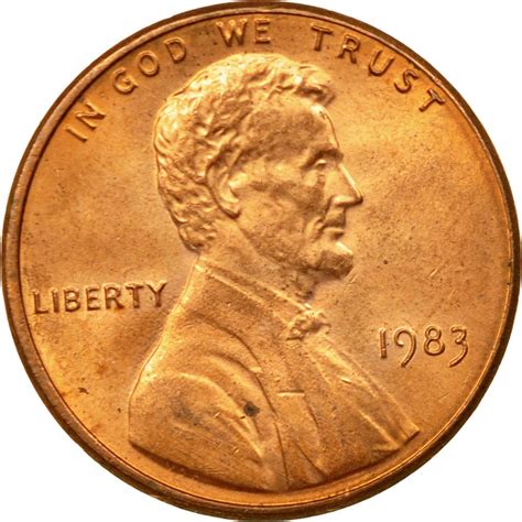 One Cent 1983 Lincoln Memorial, Coin from United States - Online Coin Club