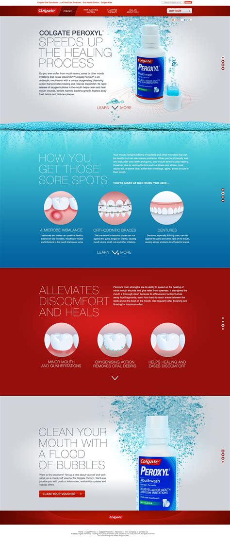 Newly created copy and headlines to inform people about Peroxyl ...