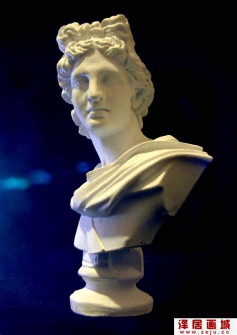 《贝弗德勒的阿波罗/阿波罗胸像》_古希腊雕刻中最完美的雕刻作品-泽居画城www.zeju.cc