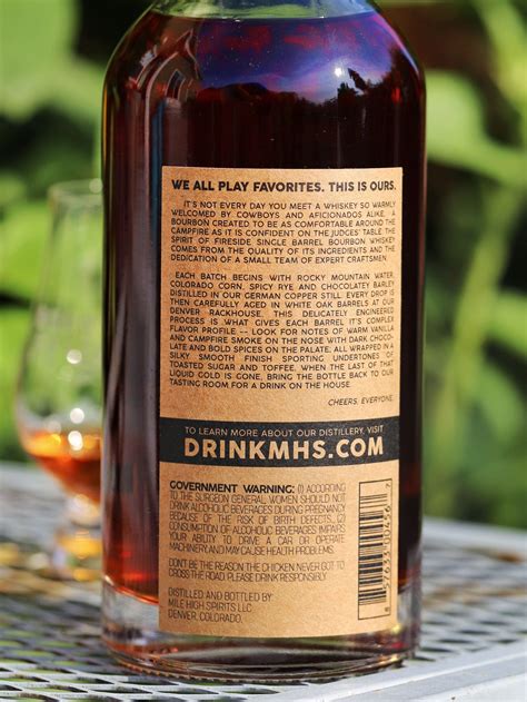 Mile High Spirits Fireside Port Barrel Finished Single Barrel Bourbon ...