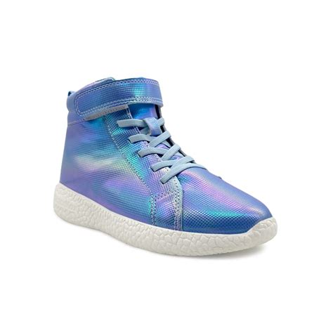 Buy KazarMax Unisex White Holographic Ankle Length Shoes - 9 Kids UK at ...