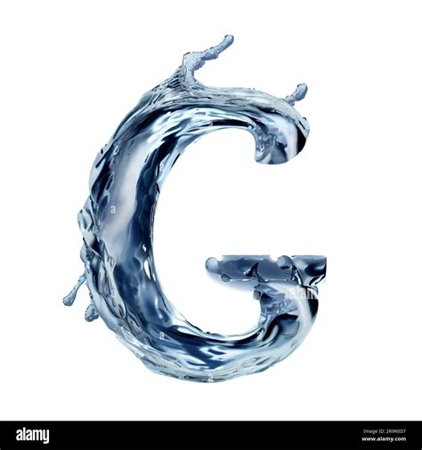 capital letter G in water with blank image background Stock Vector ...