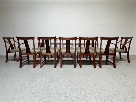 Twelve Dunbar Greene and Greene Dining Chairs by Edward Wormley For ...