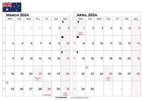 March 2024 Calendar Australia With Holidays