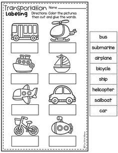 Transportation Labeling Worksheet 的图像结果
