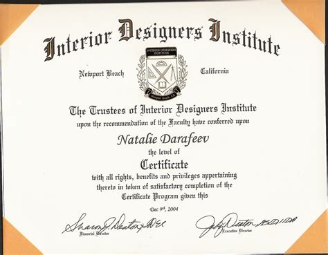 interior design certificate programs