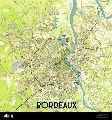 Bordeaux outline map hi-res stock photography and images - Alamy