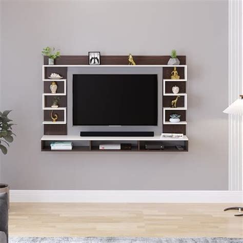 FURNEASER Cabiar Engineered Wood Wall Mount TV Unit/Set Top Box Stand ...