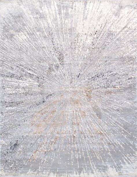 Turkish Starburst Design Area Rug- 9' 6" x 13' 6" In White and Grey by ...