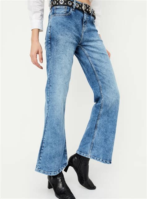 Buy Women Washed Kick Flared Jeans Online at just Rs. 1199.0 ...