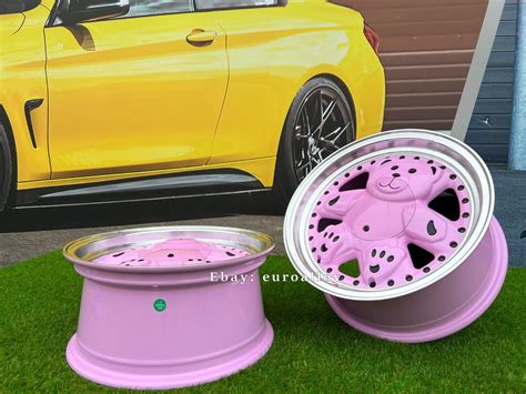 15" 4X100 RONAL URS TEDDY BEAR old school PINK wheels for VW HONDA JDM rims | eBay