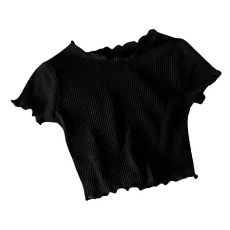 Buy WEAR VIBE Fashion Trendy Ribbed Crop Piko Top for Girls | Stylish ...