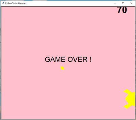 Python Turtle Game 的图像结果