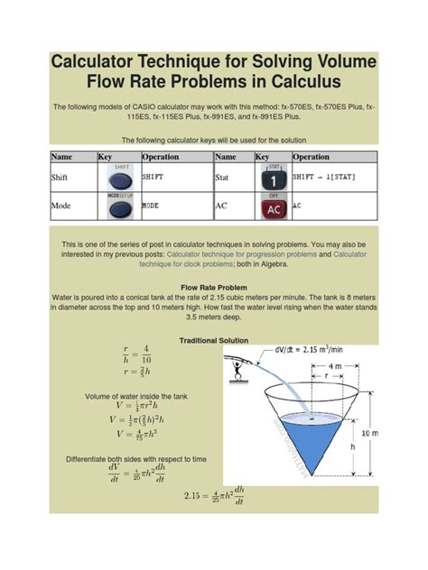 Image result for Find Force From Flow Rate and Volume