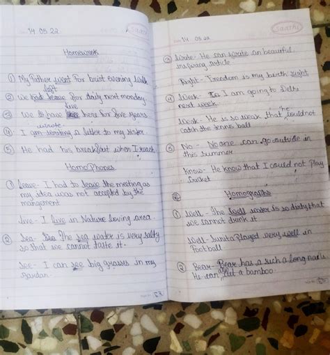 2. Make a list of 10 homophones with their meanings and make sentences ...