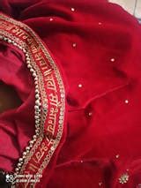 Bridal Red Stone Saubhagyavati Velvet Dupatta – anokherang