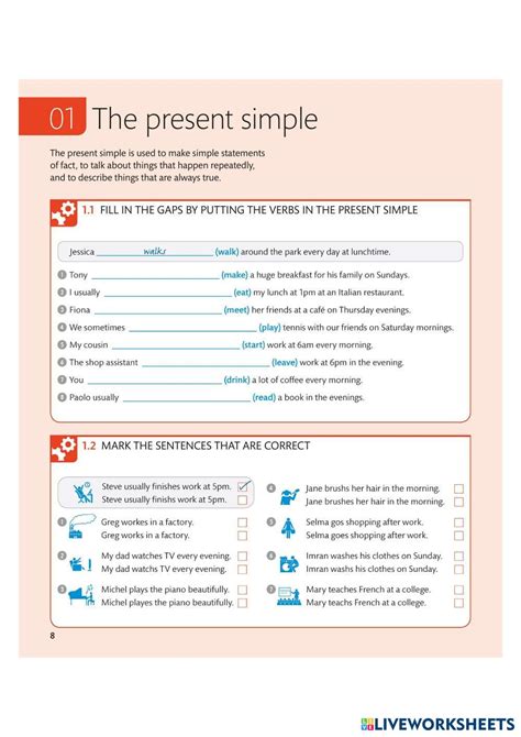 Image result for Live Worksheets Present Simple